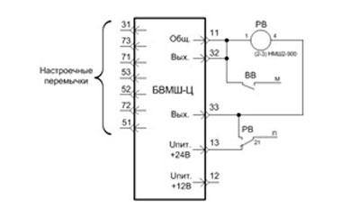 Схема внешних подключений блока БВМШ-Ц