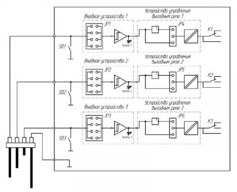 Функциональная схема реле контроля уровня жидкости РСУ-31 