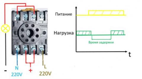 Рис.4 Схема подключения таймера 4 Схема подключения таймера 4