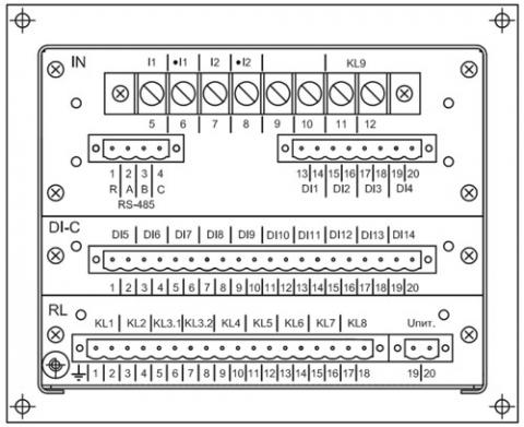 Рис.2. Схема расположения выводов для подключения к устройству РС83-С