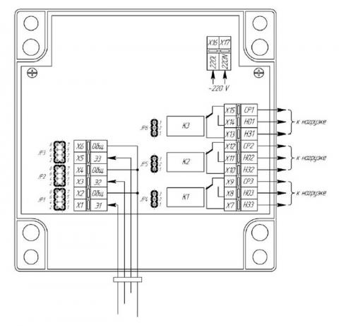 Схема подключения датчика ДК-3 к сигнализатору РСУ-31